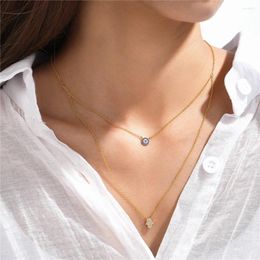 Chains CANNER Real 925 Sterling Silver Necklace For Women Zircon 18K Gold Fashion Jewellery Party Gifts Collares Bijoux Collar