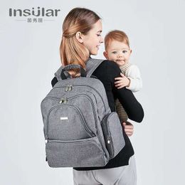 Diaper Bags Insular Baby Diaper Bag Multifuntion Nappy Stroller Backpack Maternity Mummy Bag Baby Waterproof Diaper Changing Bag Backpacks T240509