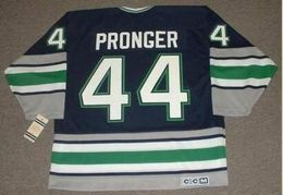 Custom Men Youth women Vintage 44 CHRIS PRONGER Hartford Whalers 1993 CCM Hockey Jersey Size S5XL or custom any name or number2832975
