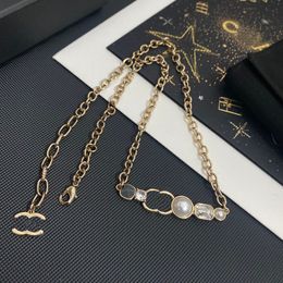 Luxury 18k Gold Plated Necklace Brand Designer Fashionable Minimalist Design High Quality Necklace High Quality Jewellery Boutique Gift Necklace Box