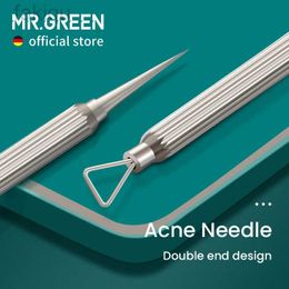 Cleaning Mr. GREEN Blackhead Acne Removal Needle Professional Pimple Spot Popper Tool Zit Extractor Facial Skin Care Facial Beauty d240510