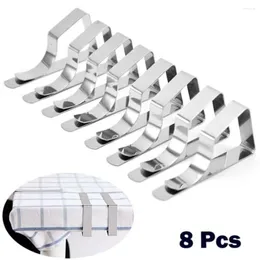 Table Cloth 8 Pcs Stainless-Steel Clip Wedding Picnic Cover Holder Round Tablecloth Stable Clips For Home Fixed