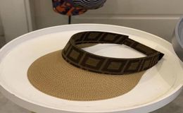 Designer Woman Raffia Sun Hats AntiUV Female outdoor Visor Caps Hand Made Straw Cap Casual Wide Brim Foldable Hat Empty Top Beach3166265