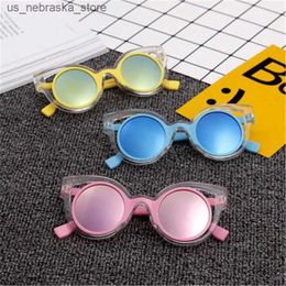 Sunglasses Childrens Cool and Cute Mirrors for Children Boys Girls Baby Frame 100% UV400 Anti UV Fashion Glasses Oculos De Sol Q240410