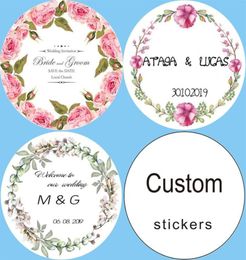 100 customizable Personalised birthday gift box tags candy gift stickers logo invitations wedding stickers custom add your name2447988937