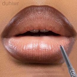 Lip Pencils Naked brown lipstick pencil waterproof matte red pink outline Colouring lipstick durable glue free cup lipstick cosmetics d240510