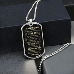 Pendant Necklaces Dog Tag Necklace Stainless Steel For Men Anniversary Party Gift