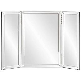 Compact Mirrors Trifold Makeup and Dressing Table Mirror Portable Bevelled Bedroom Bathroom Cosmetics Q240509