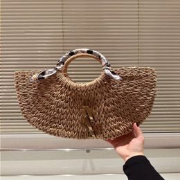 10A Fashion Bag Lafite Tote Fashion Woven Basket Pocket Straw Beach Purse Frond Letters Summer Handbag Handbags Grass Svrqw