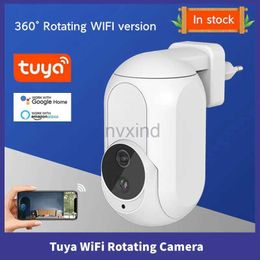 IP Cameras Tuya Wall Mounted WiFi 360 1080P Mini Monitoring Home Safety Night Vision LED Light IP Camera d240510