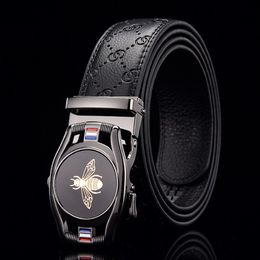new men's belt automatic buckle famous brand men's belt men's luxury belt stylish leather business belt 201214 334Z