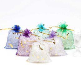 3Pcs Gift Wrap 50pcs Wedding Gift Candy Jewellery Package Gauze Bag Star-moon Black Bags Special Design Organza Package