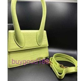 Delicate Luxury Jaq Designer Tote Leather Bag Solid Colour Fashionable Texture One Shoulder Small Handbag
