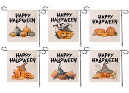 4732cm Halloween Garden Flag printing Pumpkin flags Linen terror Banner European and American decoration dd1696306515