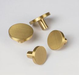 Drawer knobs solid brass handles for furniture wardrobe cabinet doors Kitchen Dresser Cabinet Handle with screws1236828