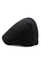 New Autumn Winter Beret Caps Unisex Mens Hats Cotton Solid Beret Hat British Retro Men Women Woolen Flat Cap Boina Hat8074839