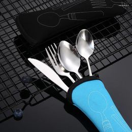 Dinnerware Sets Household Kitchen Utensils Tableware Set Stainless Steel Silver Knife Fork And Spoon