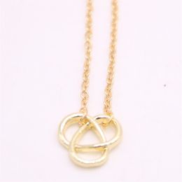 Fashion Cross Flower shape pendant necklace for women Smooth Surface Design Gold Silver Rose Three Colour Optional 251O