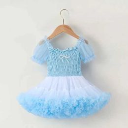 Girl's Dresses Girl Princess Dress Baby Girl Tulle Dress 2023 New Summer Girl Cake TUTUTU Ski Party Evening Dress Girl Birthday DressL2405