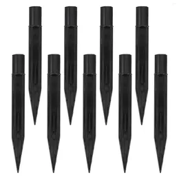 Garden Decorations 10 Pcs Led Accessories Land Lawn Stake Stakes Outdoor Solar Lights Post Plastic Replacement For Ground Spike