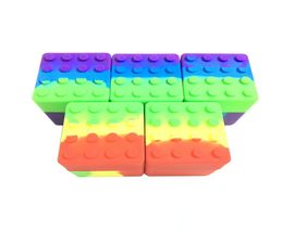 6060 MM SquareLego Non No Stick Dab Wax Slick Oil Silicone Jars Container Stackable Smell Proof Container4534447