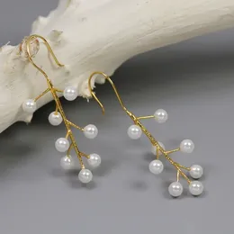 Dangle Earrings INature 925 Sterling Silver Handmade Fine Jewellery Natural Pearl Fruit On Branch Drop For Women