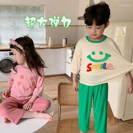 Clothing Sets Seven-sleeved Pyjama Set Spring Summer Casual Loose Two Piece Suit Kids Cute Fashion Home Outfits Children