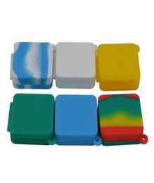 Nonstick wax containers 9ml block shape silicone container food grade jars dab tool storage jar oil holder for smoking accessories4006151