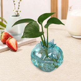 Vases Creative Pomegranate Vase Decorative Flower Holder Container Clear Glass For Birthday Gift Drawing Room Wedding Bar Bedroom