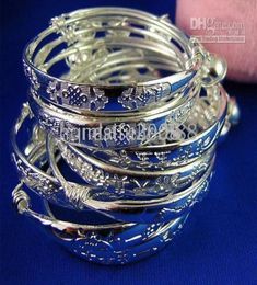 Whole cheap 925 sterling silver 10pc5pair baby bracelet bangle3829019