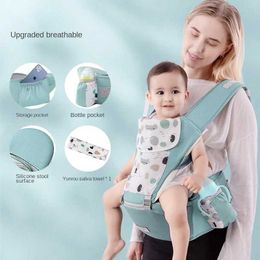 Carriers Slings Backpacks Ergonomic Baby Carrier Waist Stool Backpack WithStorage Bag Hip Seat Swaddle Sling Infant Carrier Front Facing Kangaroo For Baby T240509