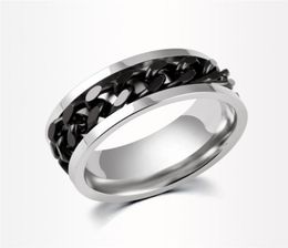 Men Ring Stainless Steel Black Silver Gold Link Chain Rings For Women New Fashion Punk Jewelry HZ3901601