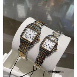 UHR Saphir Glas Panthere Quartz Movement Fashion Womens Элегантные наручные часы Horloge Ladies Gold наблюдает