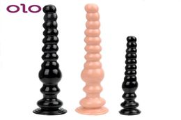 OLO Large Dildo Anus Backyard Anal Beads Prostate Massage Masturbation With Suction Cup Butt Plug Sex Toys For Woman And Men Y19105872002