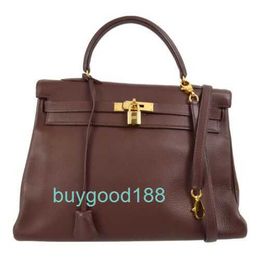 Top Ladies Designer Kaelliy Bag Marron Taurillon Clemence 35 Retourne 2way Handbag 15 C 161282 high quality daily practical large capacity