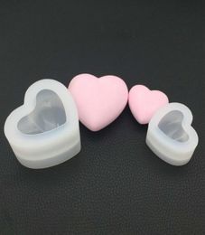 3d Heart Shape Silicone Mould Aroma Ceramic Gypsum Plaster Silicone Mould For Car Decoration Concrete Candle Epoxy Resin Tools2331414