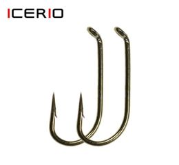 ICERIO 5001000PCS Fly Tying Hook Dry Wet Nymph Shrimp Caddis Pupa Streamer Carbon Steel Fishhook Standard Fly Hook Tackle 2201101988585