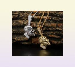 iced out pendant necklace for men women luxury designer bling diamond star fans Keepsake pendant 18k gold plated Jewellery gift5881089