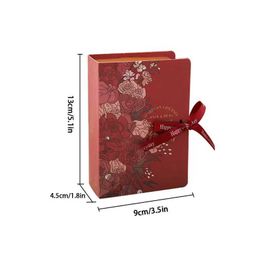 3Pcs Gift Wrap 5pcs Book Shape Gift Box ith Ribbon Paperboard Candy Chocolate Present Packaging Box for Wedding Birthday Mothers Day