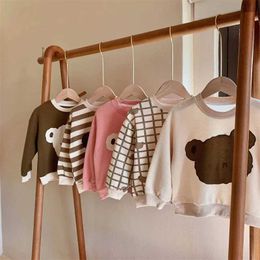 Pullover Boys Sweatshirt 2023 Autumn Childrens T-shirt Long sleeved Childrens T-shirt Striped Girls Shirt Youth ClothingL2405