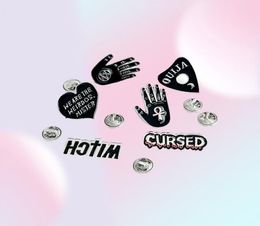 Enamel Pins and Brooches Witch Cursed Ouija We are the Weirdos Mister Black Pin Set Goth pin Goth Punk Backpack Badge Shirt Collar4871039