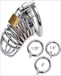 Devices Cock Cages Stainless Steel Bondage Fetish SM Sex Toys Art Cage Device With Penis Lock3286798