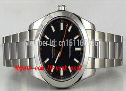 Luxury Wristwatch New Stainless Steel Bracelet 40mm Black Index Dial 116400 Sapphire Automatic Mens Men039s Watch Watches9403810