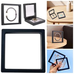 Jewellery Pouches 3D Floating Frame Display Holder Creative Acrylic Ring Pendant For Antique Challenge Coins Medals