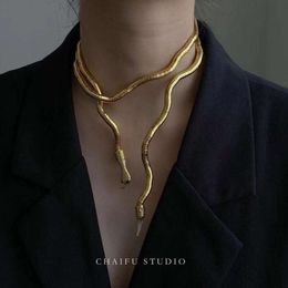 Chaifu Studio X215 New Snake Bone Chain with Random Shape Collar and Advanced Design Sense Necklace Accessories
