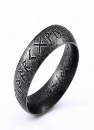 Beier 316l Stainless Steel Fashion Style Men Double Letter Rune Words Odin Norse Viking Amulet Retro Rings Jewellery Lrr141 Q07083927367802