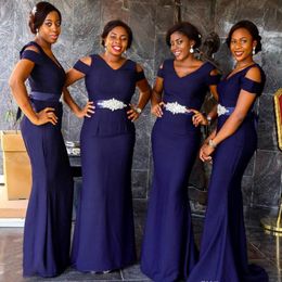 South African Black Girls Bridesmaid Dresses Cap Sleeve Country Garden Formal Wedding Party Guest Maid of Honor Gowns Plus Size Custom 306U