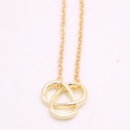 Fashion Cross Flower shape pendant necklace for women Smooth Surface Design Gold Silver Rose Three Colour Optional 272o