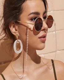 2020 Fashion Eyeglasses Chain Imitation Pearl Beaded Sunglasses chain Mask Hanging Rope Women Outside Casual Necklace accessory8765264