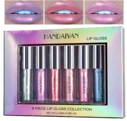 Drop HANDAIYAN 6Piece Lip Gloss Collection Moistarize Mermaid Crystal Cream Glaze Set 23ML6 Maquillage8157137